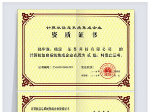 计算机信息系统集成企业资质证书 企业信息化建设的权威保障